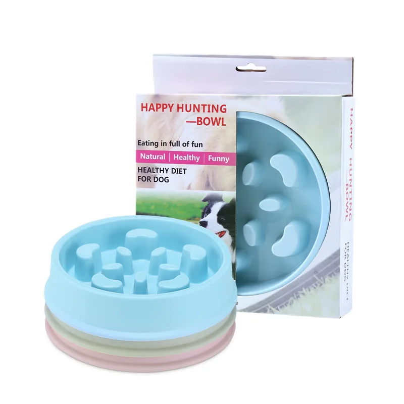Eco Friendly Slow Feeder Dog Bowl Non Slip Plastic Pet Bowl for Easy Eating