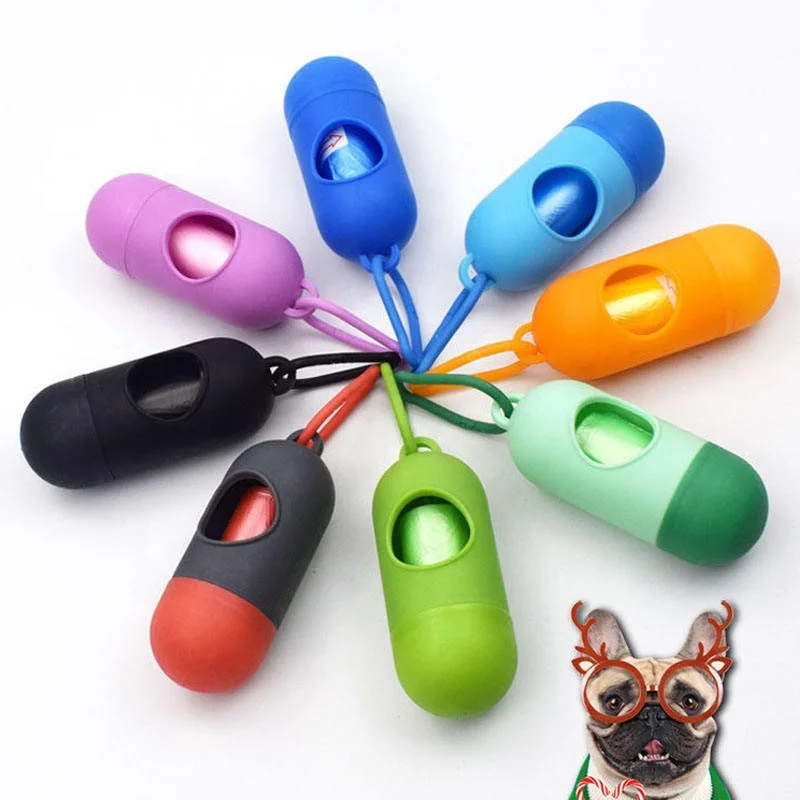 Eco Friendly Small Animal Use Polyester Dog Poop Bag Dispenser with Litter Box Shoveling Hands Free Holder