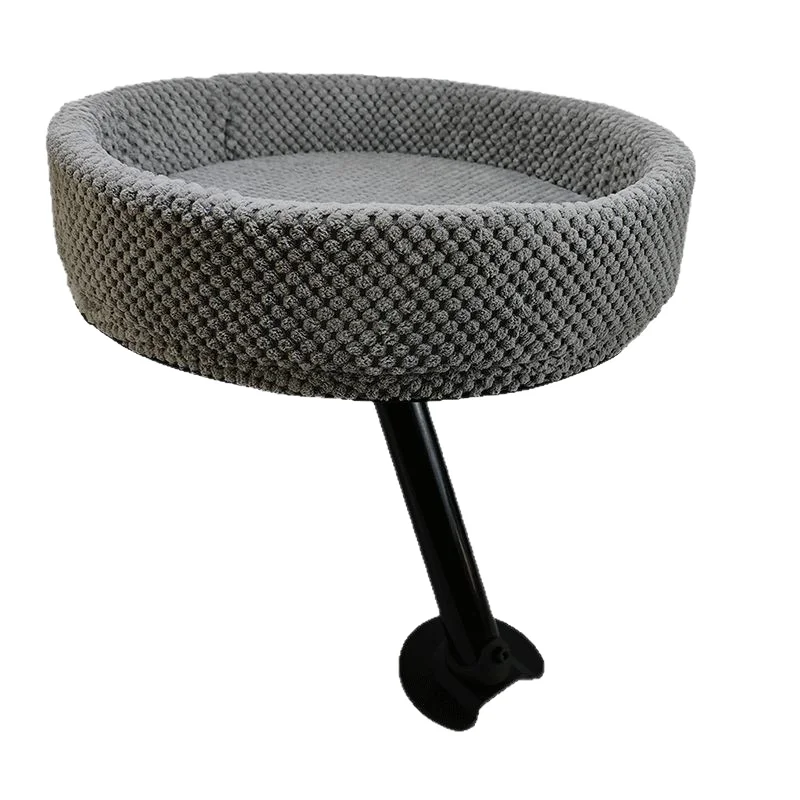 Eco Friendly Small Office Cat Nest Fashionable Metal Plush Suspended Desk Hammock with Solid Pattern for Small Animals Sleep