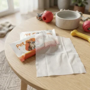 Eco Friendly Soft Pearl Pattern Biodegradable Extra Large Spunlace Dog Wipes Pet Grooming Tissues Deep Cleaning Heavy Duty