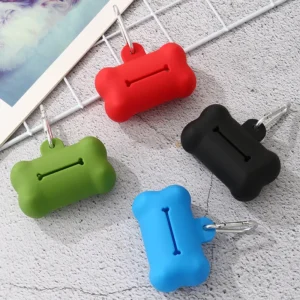 Eco-Friendly Soft Rubber Bone Pet Dog Poop Garbage Waste Disposal Bag Dispenser New Design