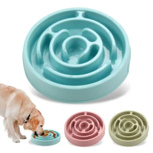 Eco Friendly Solid Pattern Pet Bowl and Slow Feeder PP Material Neck Protection for Dogs Cats and Other Animals Plastic Pet Supplies