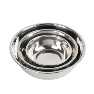 Eco-Friendly Solid Pattern Stainless Steel Pet Food Feeder Bowl Dog and Cat Water Bowl