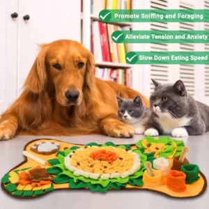 Eco Friendly Solid Pet Dog Snuffle Mat for Small Middle Dogs Feeding Nosework Training Puzzle Toys