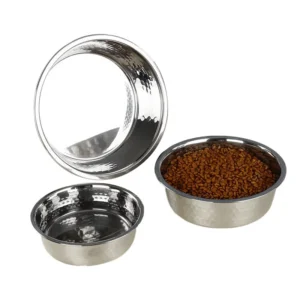 Eco Friendly Stainless Steel Pet Dog Cat Bowl Non Slip Automatic Feature Solid Design for Portable Travel Water Bowls Feeders