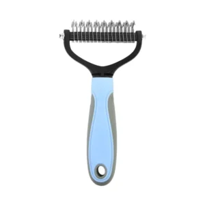 Eco Friendly Stocked Pet Grooming Brush and Steel Comb Undercoat Rake for Cats