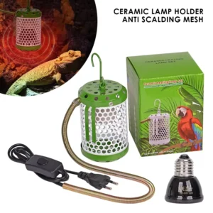 Eco Friendly Temperature Control Metal Heating Lamp for Reptiles and Amphibians Pet Supplies Cage Accessories