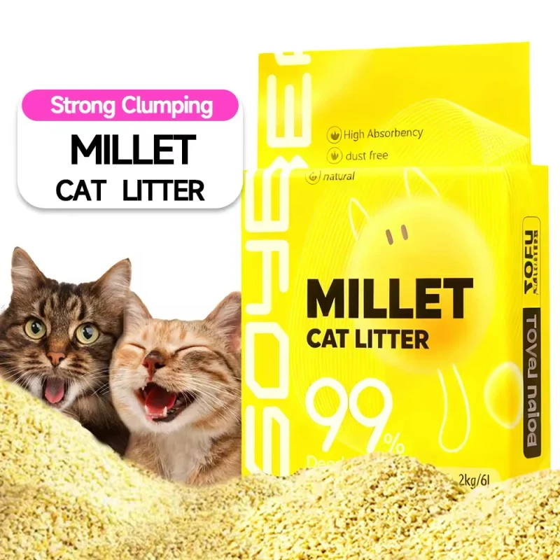 Eco friendly Ball Bentonite Cat Litter Premium Natural Dust Free Fast Clumping