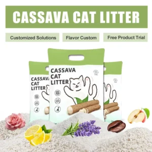 Eco-friendly Cassava Cat Litter Strong Water Absorption Quick Dust Prevention High-temperature Odor Removal