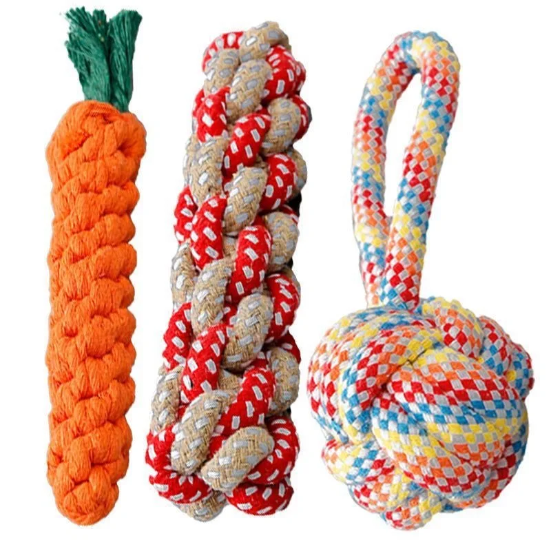 Eco friendly Dog & Cat Teething Resistant Plush Toy Set with 15-35cm Sizes for Small and Medium Dogs and Cats