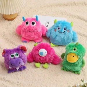 Eco friendly Durable Cute Soft Pet Dog Bite Chew Squeaks Training Toy Simple Style Plush Dog Toys
