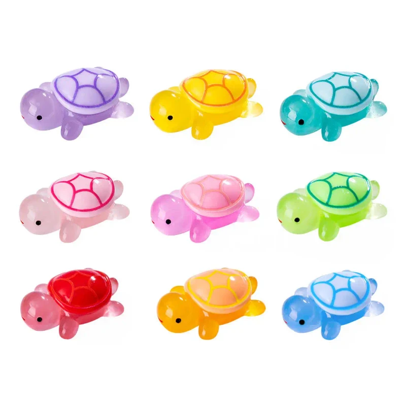 Eco friendly Luminous Miniature Resin Turtles Crafts Animals Ornaments DIY Aquarium Decor Micro Landscape