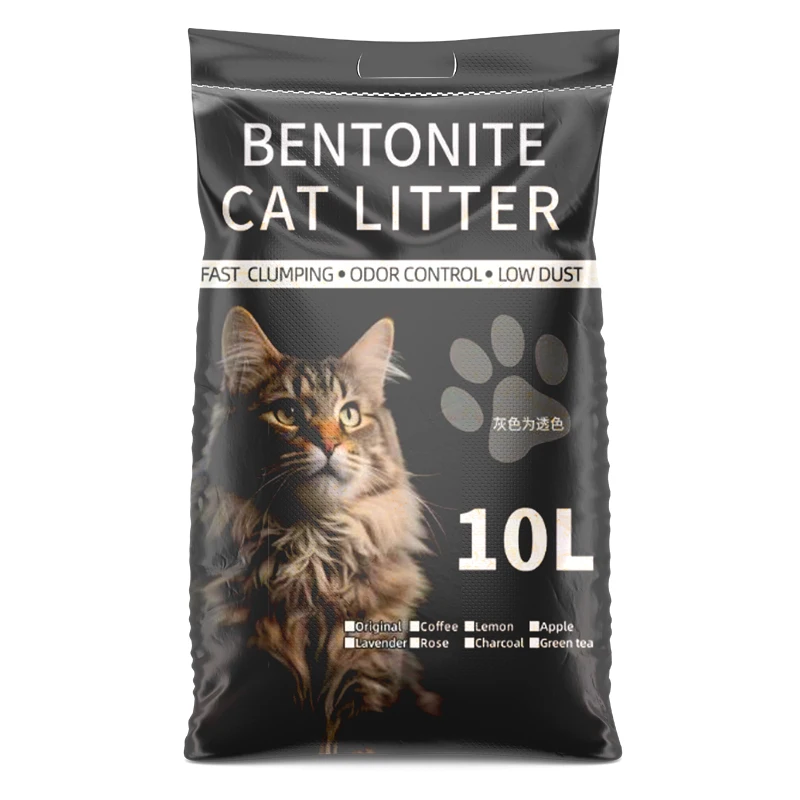 Eco-friendly Manufacturer Bentonite Cat Litter Sand Dust-free Ball Shape 5L 10L DEM/DOM Available