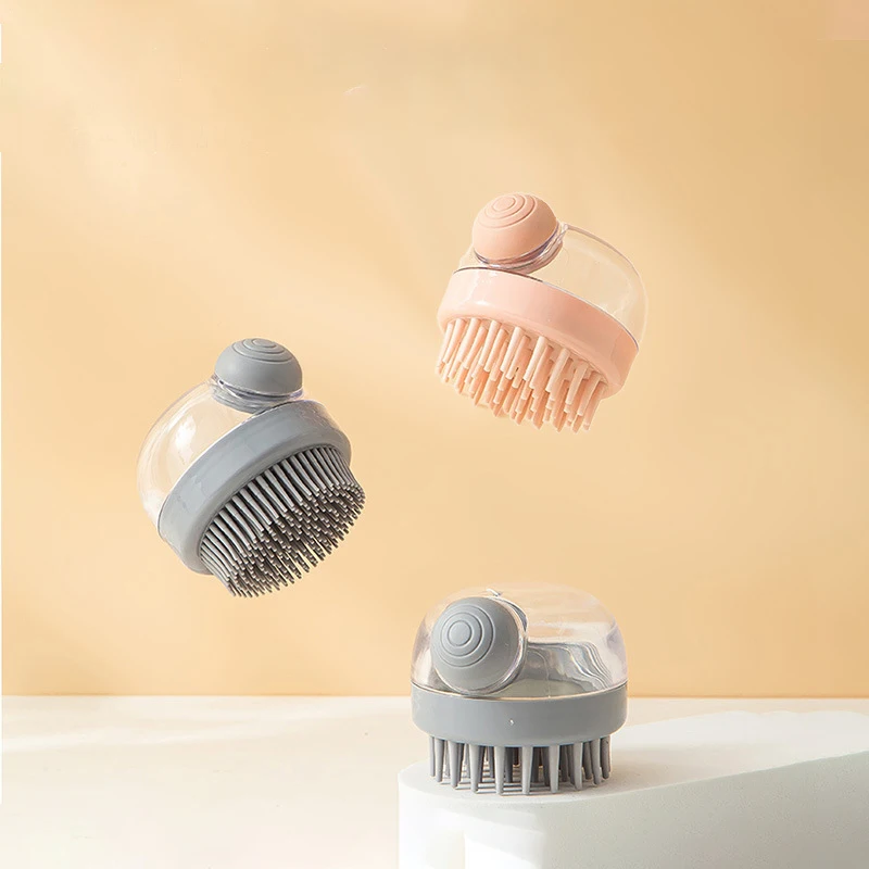 Eco friendly Pet Cleaning Beauty Products Accessories Silica Gel Plastic Cat Dog Massage Brush for Bathroom Use