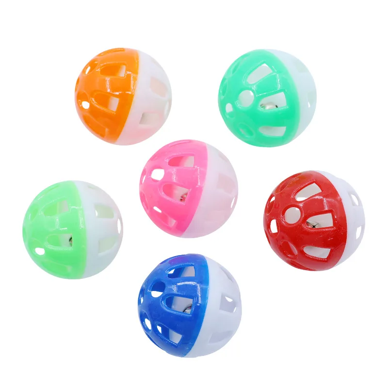 Eco friendly Plastic Cat Toy Ball with Bell Moves to Relieve Boredom and Hollow Design for Cats