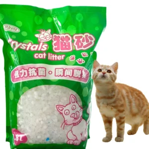 Eco friendly Silica Gel Cat Litter 1 8mm 3.8L 5% Moisture Content 2.5kg Clumping