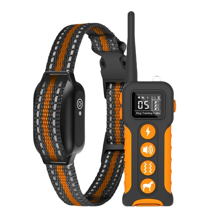 Electric Dog Bark Collar Remote Control Rechargeable IP65 Waterproof Dustproof TPU Reflective Adjustable Shock Vibration Static