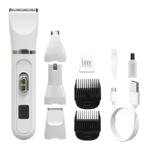 Electric Pet Hair Clipper 4 in 1 Pet Grooming Products Electric Dog Nails Grinder USB Dog Clippers Grooming Dog Grooming Kit