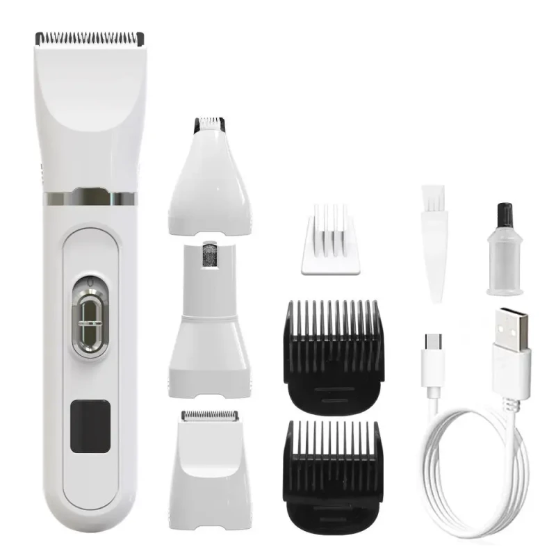 Electric Pet Hair Clipper 4 in 1 Pet Grooming Products Electric Dog Nails Grinder USB Dog Clippers Grooming Dog Grooming Kit