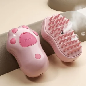 Electric Steamy Pet Bath Comb Multifunctional Pet Cleaning and Bathing Hair Remover Brush