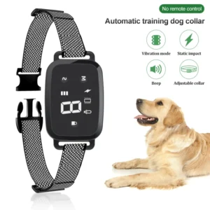Electronic Anti Bark Control Waterproof Adjustable Dog Collar Shock Vibration Rechargeable Dog Training Collar