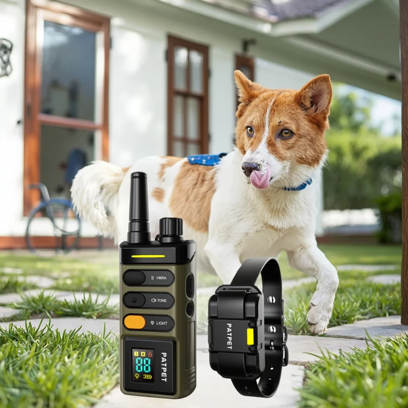 Electronic Bark Collar Rechargeable Dog Training Collar Remote Control Pet Training Supplies