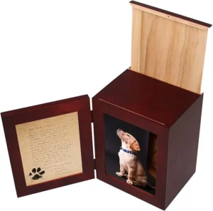 Elegant Luxury High Quality Wood Eco Friendly Rectangle Pet Caskets Urns Model XZ 012 for Dignified Dog Funerals