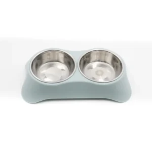 Elevated Pet Bowls Stainless Steel Double Dog Cat Bowl Anti Spill Non Slip Raised Feeder Stand Durable Feeding Dish