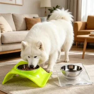Elevated Pet Feeding Station Stainless Steel Bowls Ergonomic Dog & Cat Food and Water Dish