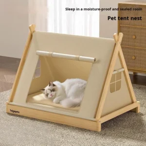 Elevated Pet Tent Dog Bed Enclosed and Secure Cloth Type for Small Dogs and Cats to Sleep in Summer All Season