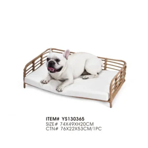 Elevated Raised Pet Bed Rattan Wicker Dog Sofa Cooling Summer Cat Dog Bed Indoor Outdoor