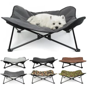 Elevated Steel Pipe Foldable Wear-resistant Easy to Carry Muti-color Pet Dog Cat Bed