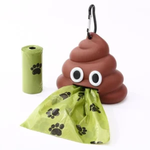 Environmentally Friendly Dog Poop Dispenser Biodegradable Bags Includes Hands Free Outdoor Dog Poop Disposal