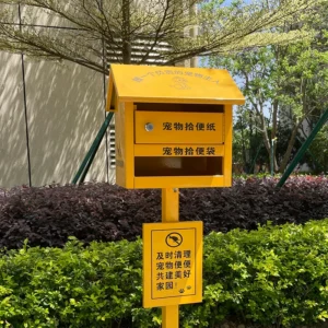 Environmentally Friendly Outdoor Pet Waste Box Pet Poop Collector Durable Galvanized Steel Design Prevents Rust Dog Waste Bins