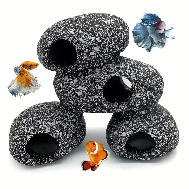 Environmentally Friendly Resin Stone Fish Tank Accessories for Landscaping Aquariums Eco Friendly Aquarium Decor