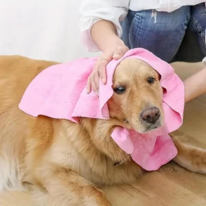 Environmentally Friendly Super Absorbent Quick Drying Dog Bath Towel Universal PVA Suede Pet Cleaning and Grooming