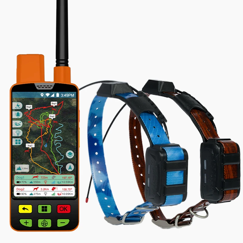 Eseek Dog Tracking Device Bark Control Hunter Dog GPS Tracking Device With Handheld and 2 Training Collars