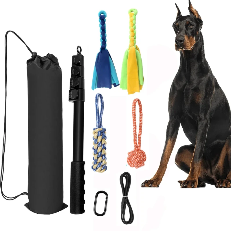 Exerciser Interactive Pet Toys Training Exercising Pulling Dog Exercise Equipment Extendable Flirt Pole