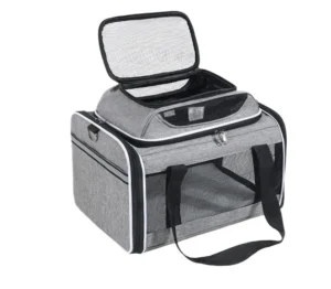 Expandable Cat Carrier for Outdoor Travel Airline Approved Dog Travel Carrier Soft Sided Pet Mesh Carry Bag Under Seat in Cabin