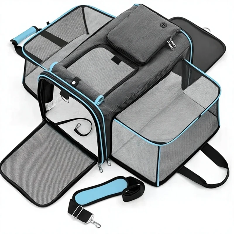 Expandable Foldable Portable Crossbody Pet Carrier for Small Medium Large Dogs and Cats Model 8