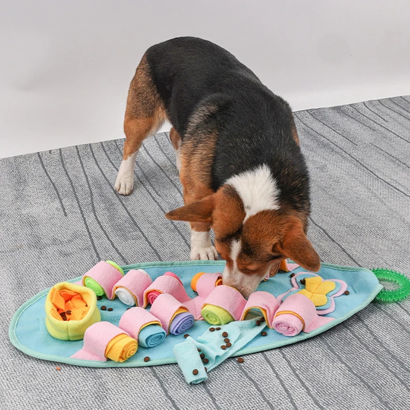 Explosive Model Odor Work Training Pad with Hidden Treatment Pocket Washable Puzzle Interactive Dog and Cat Feeding Toys