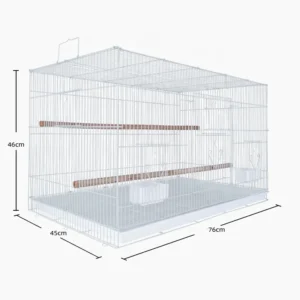 Extra Large 76.5x45x46cm Bird Cage Outdoor Wrought Iron Canary Bird Breeding Cage Portable Pet Carrier Parrots Live