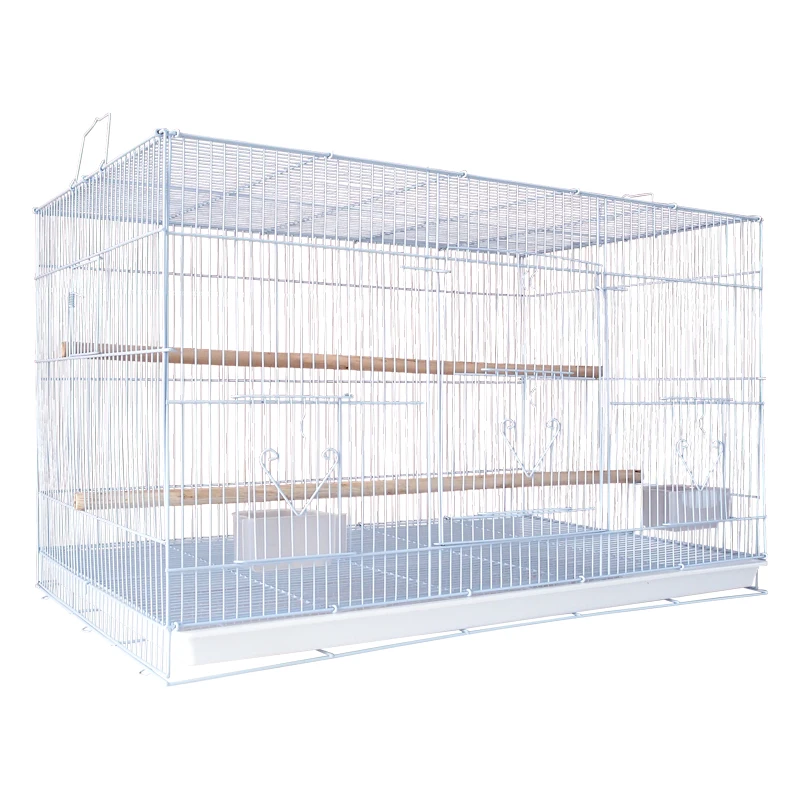 Extra Large Bird Cage Parrots Canary Other Pets 76.5x45x46cm Wrought Iron Birdcage Solid Steel Carrier Outdoor