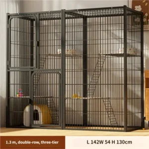 Extra Large Multi Layer Iron Breathable Cat Villa Thick Reinforced Square Tube Freely Expandable Clip Splicing Pet Breeding Cage