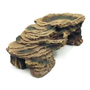 Extra Large Turtle Basking Dock Resin Aquarium Ornament with Climbing Ramp Reptile Habitat Hideout for Frogs and Lizards