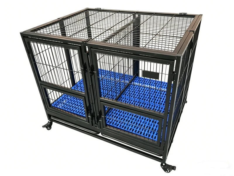 Extra Large XL XXL XXXL 48inch 49inch 55inch Heavy Duty Metal Iron Dog Crate Dog Kennels Large Pet House with Wheel