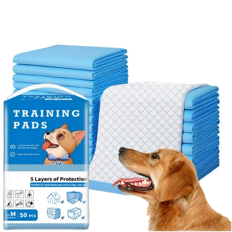 Extra Thick 5 Layer Pee Pads Desert Climate Use Pet Diaper Pads Fast Absorption Privacy Protection Pet Training Pad for Puppy