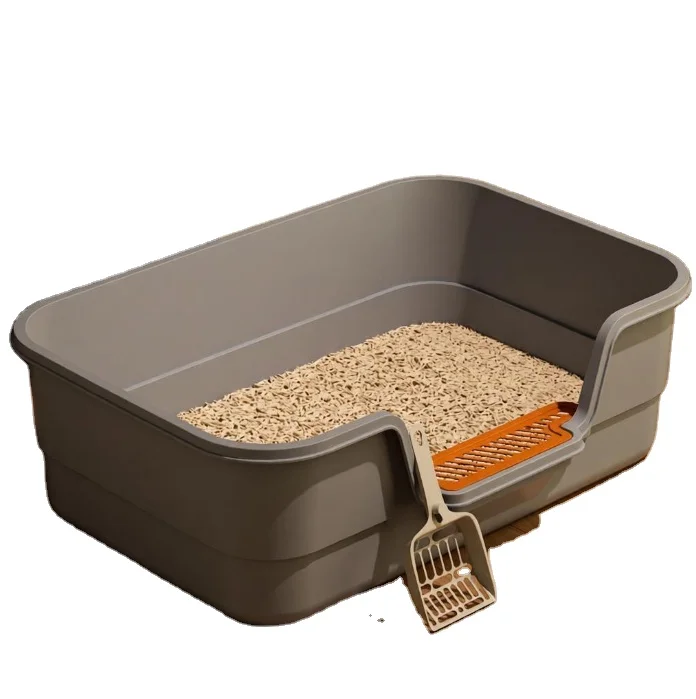 Extra large Eco friendly Litter Box Suitable for Cats Super Large Thick Plastic Litter Box Convenient Cat Supplies