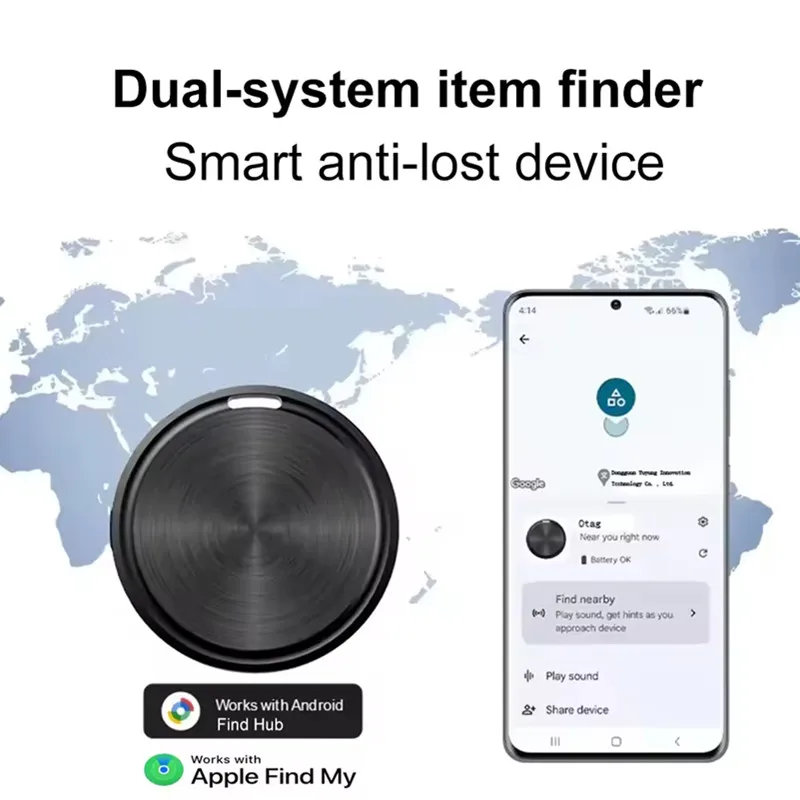 F8 Smart Tracker Locator Key Chain Tag for Pet Dog Wallet Lost Item