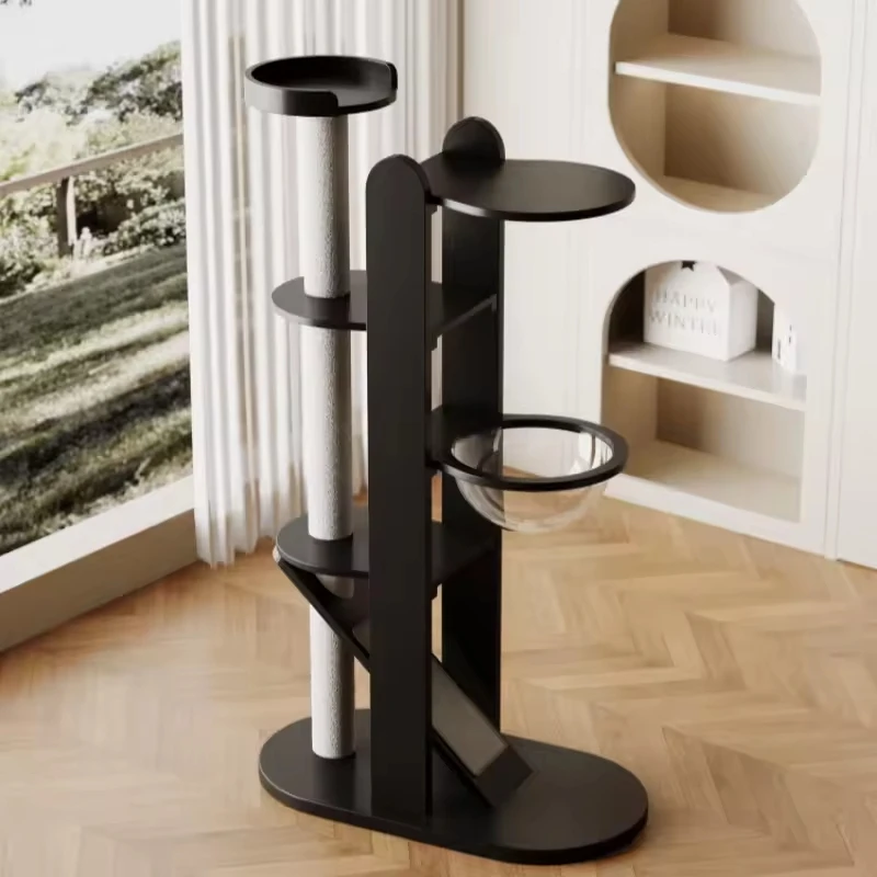 FEITU Customizable High End Cat Tree Scratching Tower Modern Wood Furniture Gift for Cat Lovers